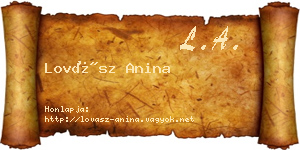 Lovász Anina névjegykártya